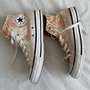 Converse Chuck Taylor All Star Hi Tie Dye Orange White, size women 7/ men 5